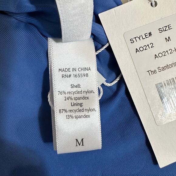 NWT Andie Swim The Santorini One Piece Swimsuit Blue Medium Pool Beach Resort - Picture 8 of 10